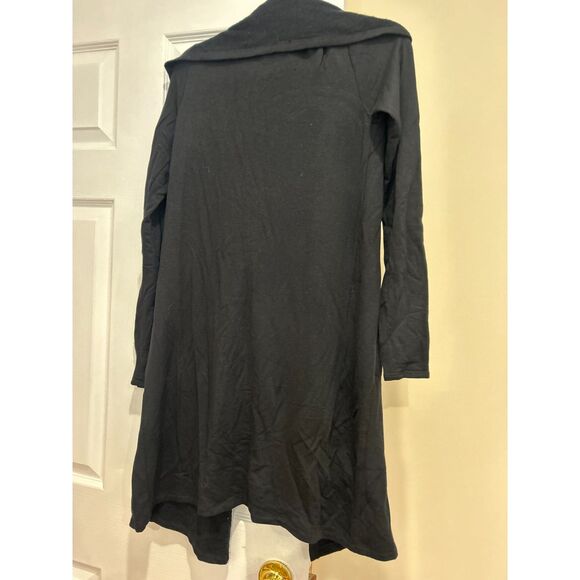 Splits59 Mid Length Open Front Draped Cardigan Black XS - Picture 3 of 5